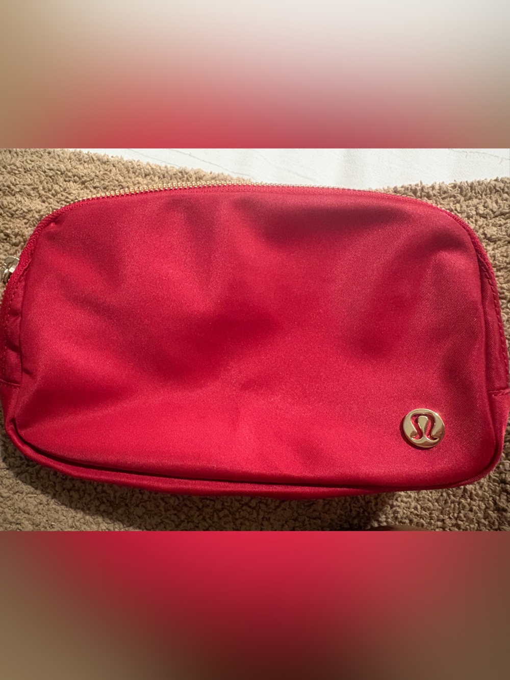 lululemon athletica Bright Red Zip Cosmetic Pouch